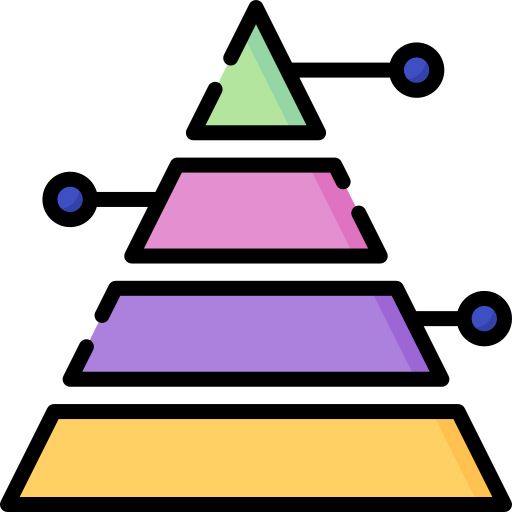 Pyramid chart Special Lineal color icon