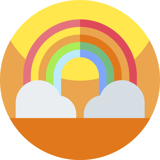 arco iris Geometric Flat Circular Flat icono