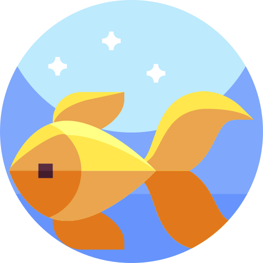 pez de colores Geometric Flat Circular Flat icono