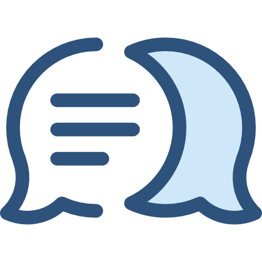 Chat Monochrome Blue icon