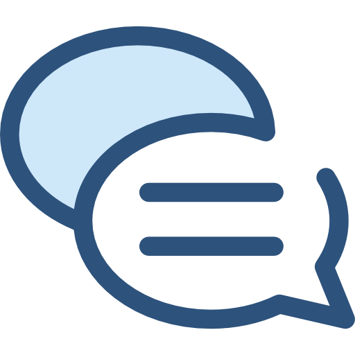 Conversation Monochrome Blue icon