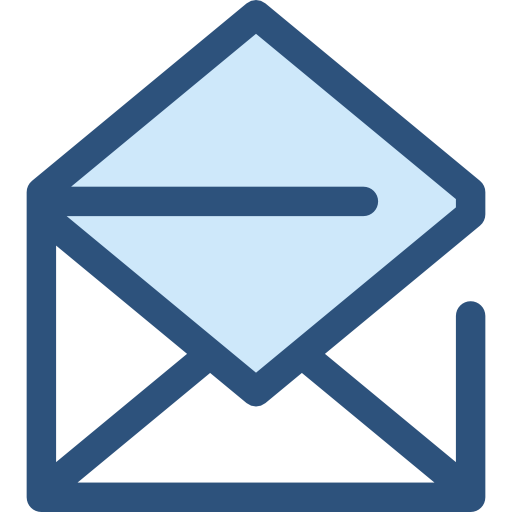 e-mail Monochrome Blue icoon