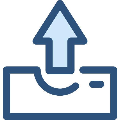 Outbox Monochrome Blue icon
