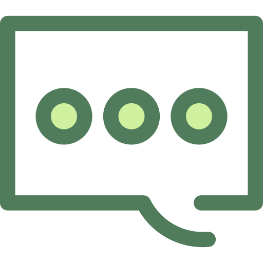 チャット Monochrome Green icon