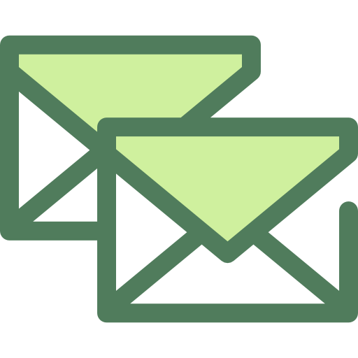 Emails Monochrome Green icon