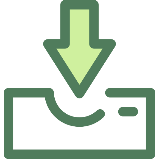 postvak in Monochrome Green icoon