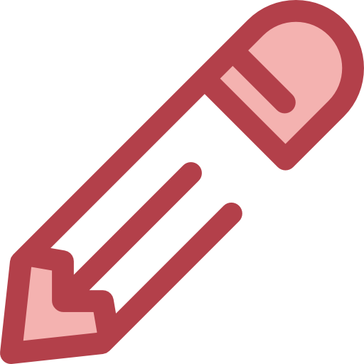 Writing Monochrome Red icon