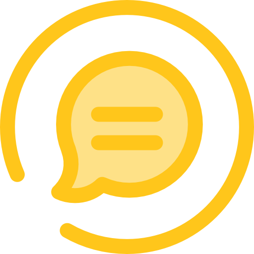 Speech bubble Monochrome Yellow icon