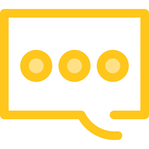 チャット Monochrome Yellow icon