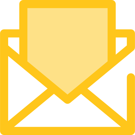 Email Monochrome Yellow icon