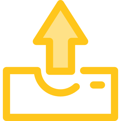boîte d'envoi Monochrome Yellow Icône