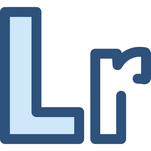 Adobe lightroom Monochrome Blue icon