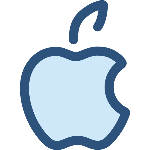 りんご Monochrome Blue icon