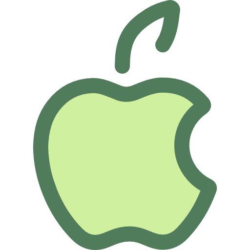 pomme Monochrome Green Icône