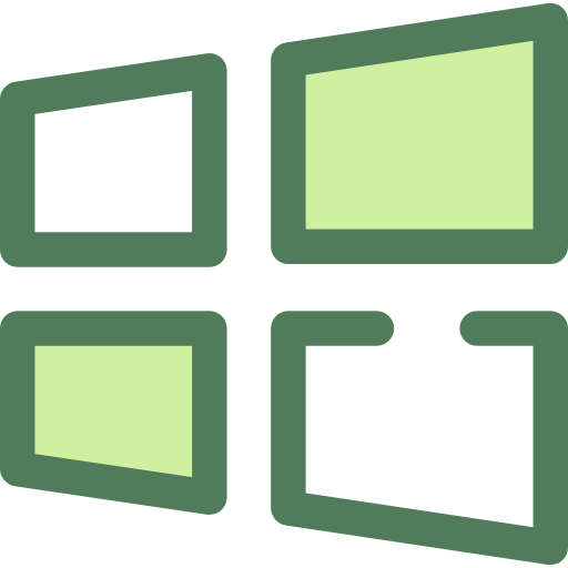les fenêtres Monochrome Green Icône