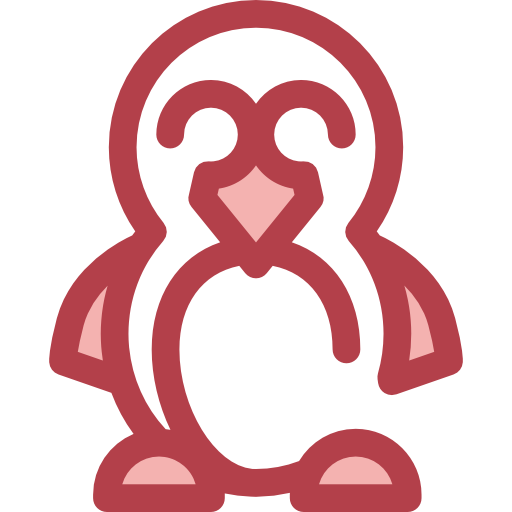 linux Monochrome Red icon