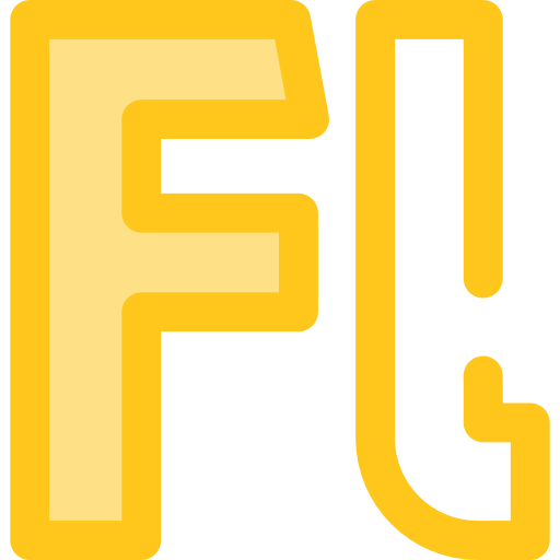 adobe flash player Monochrome Yellow icon