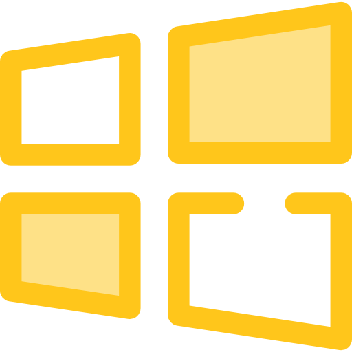 Windows Monochrome Yellow icon