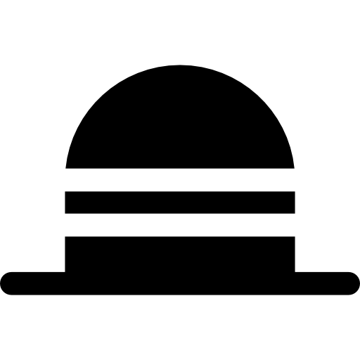 bowler hut Basic Rounded Filled icon