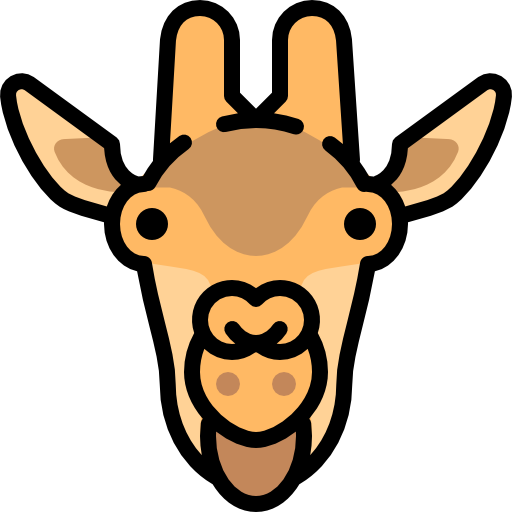 jirafa Special Lineal color icono