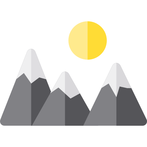 montañas Basic Rounded Flat icono