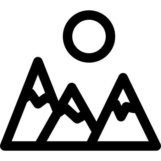 montañas Basic Rounded Lineal icono