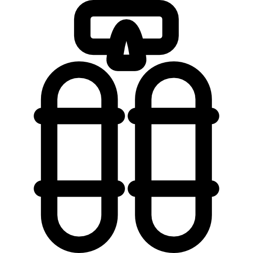 escafandra autónoma Basic Rounded Lineal icono