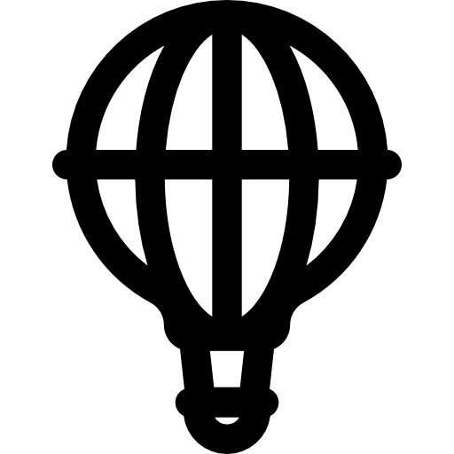 globo aerostático Basic Rounded Lineal icono