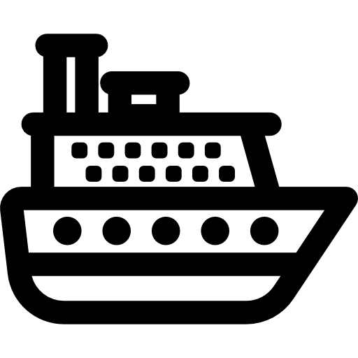 embarcacion Basic Rounded Lineal icono