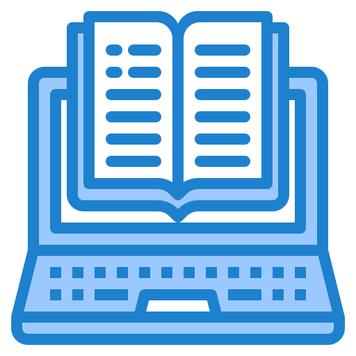 e-boek srip Blue icoon