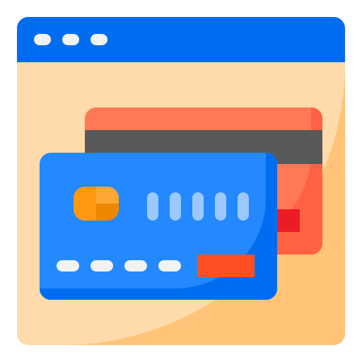 karta kredytowa srip Flat ikona