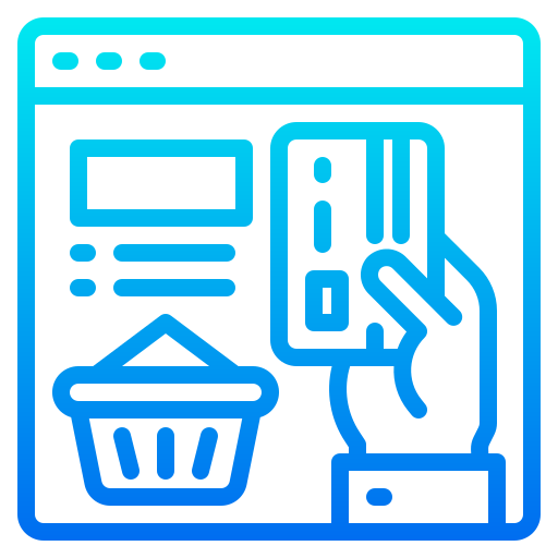 Shopping online srip Gradient icon