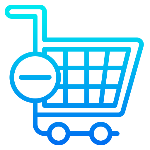 carrito de compras srip Gradient icono