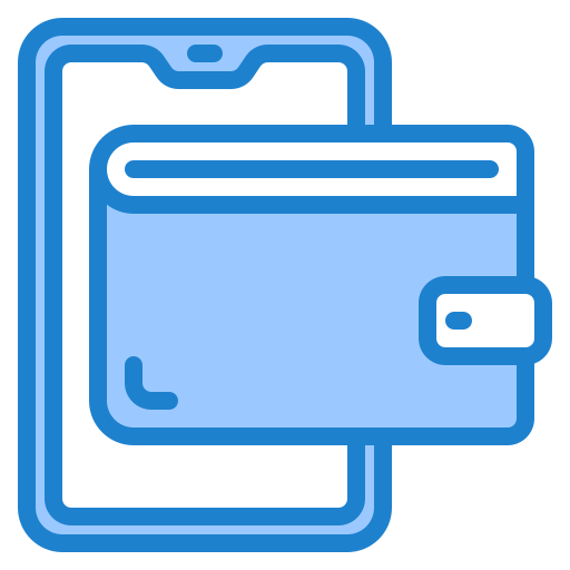 Wallet srip Blue icon