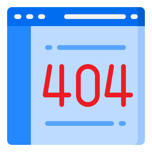błąd 404 srip Flat ikona