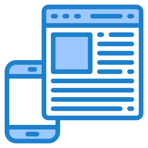 responsieve webpagina srip Blue icoon