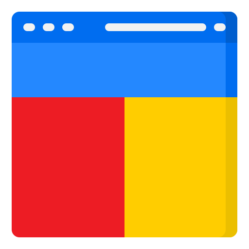 Square layout srip Flat icon