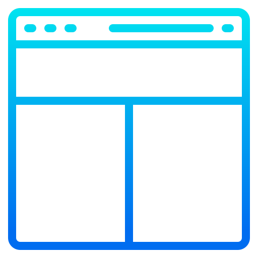 Square layout srip Gradient icon