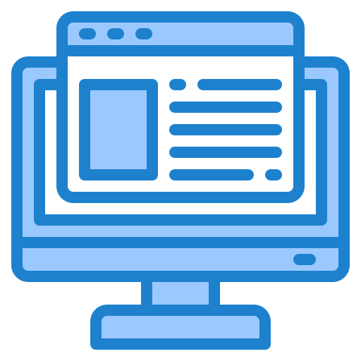 website ontwerp srip Blue icoon