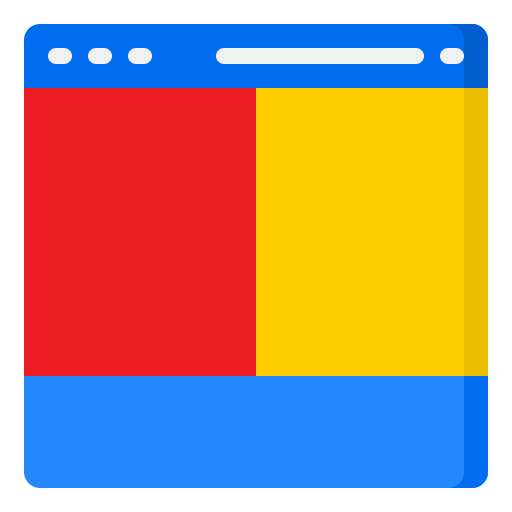 Square layout srip Flat icon