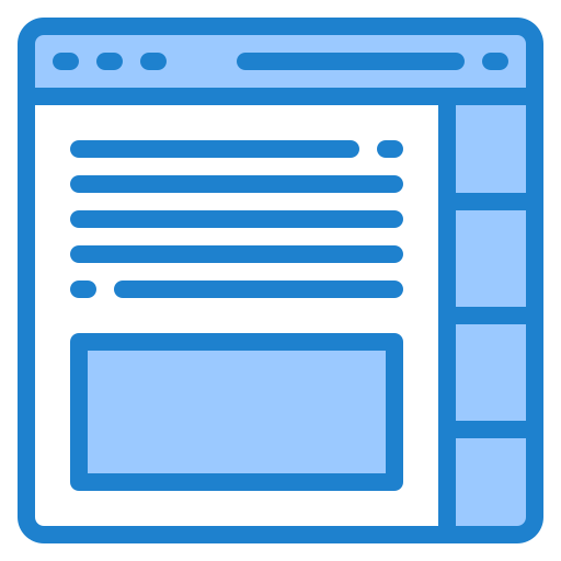 Website design srip Blue icon