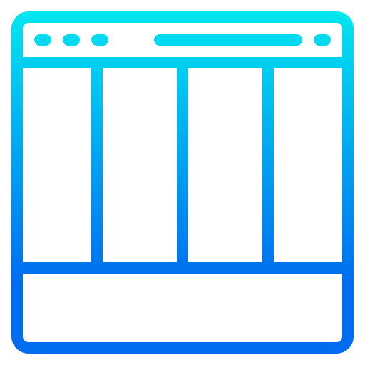 Square layout srip Gradient icon