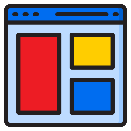 układ kwadratowy srip Lineal Color ikona