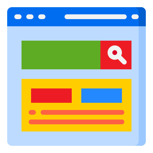 Search engine srip Flat icon