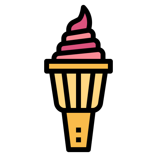 Ice cream cone Smalllikeart Lineal Color icon