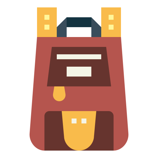 Backpack Smalllikeart Flat icon