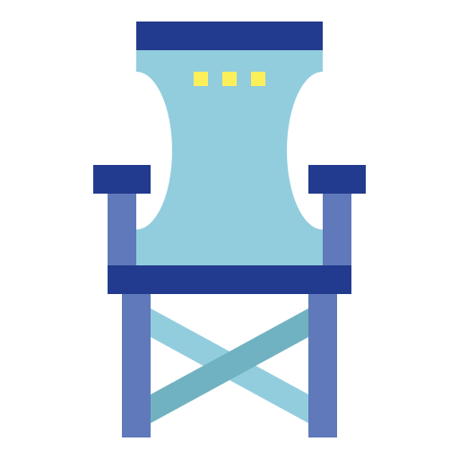 chaise de camping Smalllikeart Flat Icône