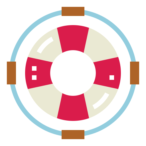 Спасательный круг Smalllikeart Flat иконка