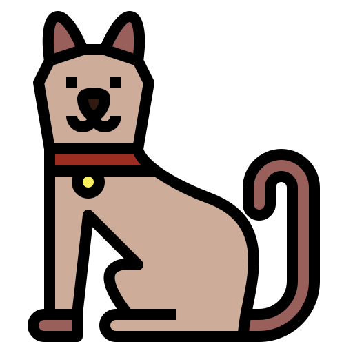 猫 Smalllikeart Lineal Color icon