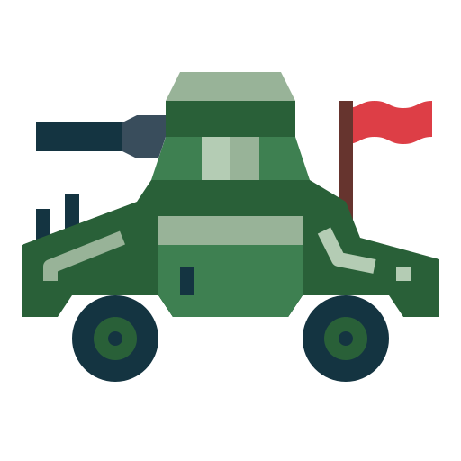Tank Smalllikeart Flat icon